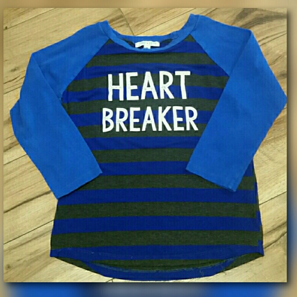 Scout & Adler Blue Striped Heartbreaker Tee 6 Boys